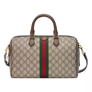 Кроссовки ophidia gg medium top handle bag 'beige ebony' Gucci, бежевый