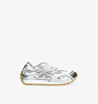 Кроссовки Orbit с низким верхом из технического материала Bottega Veneta, серебряный