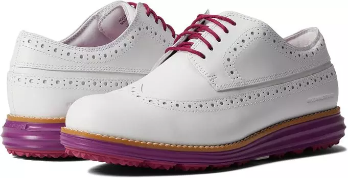 Кроссовки Original Grand Wing Oxford Golf Cole Haan, цвет White/Fuchsia Waterproof