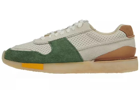 Кроссовки Originals для бега мужские с низким верхом зеленые/оранжевые Clarks