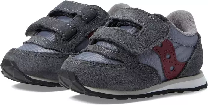 Кроссовки Originals Jazz Hook & Loop Saucony Kids, цвет Grey/Dark Red