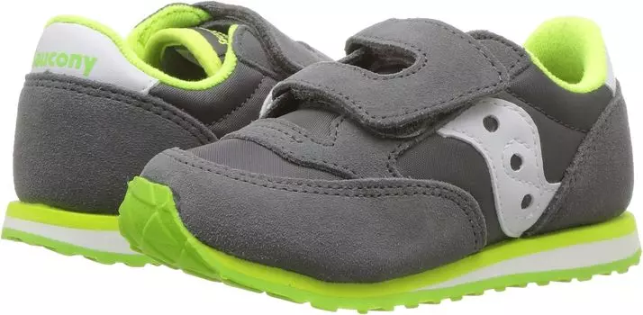 Кроссовки Originals Jazz Hook & Loop Saucony Kids, цвет Grey/White