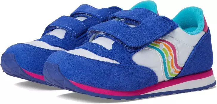 Кроссовки Originals Jazz Hook & Loop Saucony Kids, цвет Blue/White/Stripe