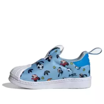 Кроссовки originals x disney mickey superstar 360 'clear sky white' Adidas, синий