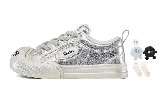 Кроссовки Ouder Smiler Skateboarding Shoes Unisex Low-top Silver, серый