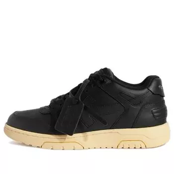 Кроссовки out of office leather sneakers 'black yellow' Off-White, черный