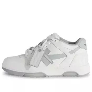 Кроссовки out of office leather sneakers 'grey white' Off-White, серый