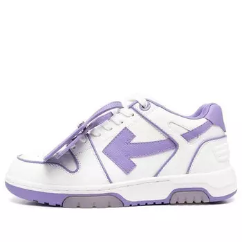 Кроссовки out of office low-top leather sneaker 'purple white' Off-White, фиолетовый