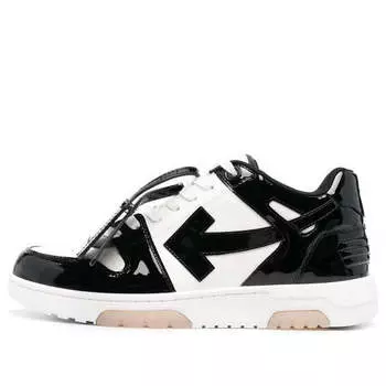 Кроссовки out of office low-top patent sneaker 'black white' Off-White, черный