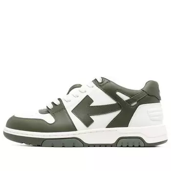 Кроссовки out of office low-top sneaker 'olive green white' Off-White, зеленый
