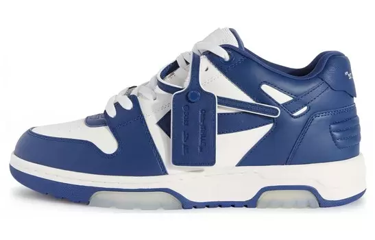 Кроссовки Out Of Office OOO Low Tops White Royal Blue Off-White