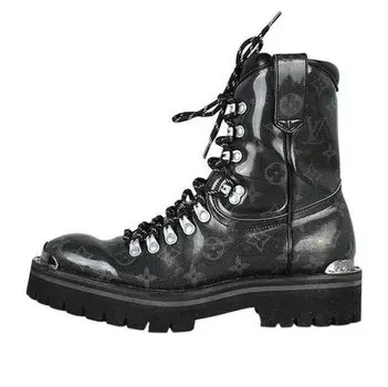 Кроссовки outland boots 'black with monogram' Louis Vuitton, черный