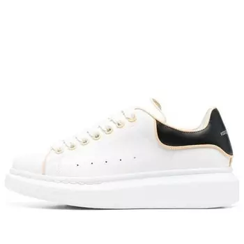 Кроссовки oversized leather sneakers 'white black' Alexander Mcqueen, белый