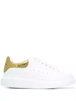 Кроссовки Oversized с эффектом металлик Alexander McQueen, белый