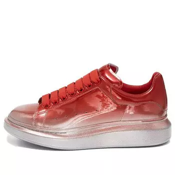 Кроссовки oversized sneaker 'silver red' Alexander Mcqueen, серебряный