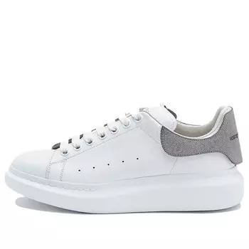Кроссовки oversized sneaker 'white grey suede' Alexander Mcqueen, белый