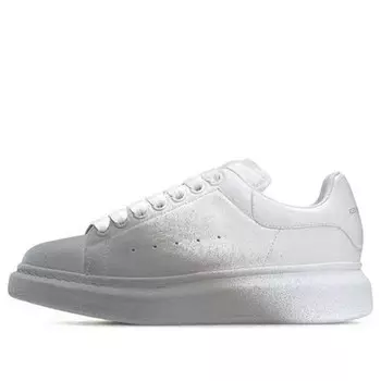Кроссовки oversized sneaker 'white grey velvet spray' Alexander Mcqueen, белый