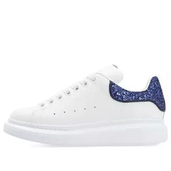 Кроссовки oversized sneaker 'white navy glitter' Alexander Mcqueen, белый
