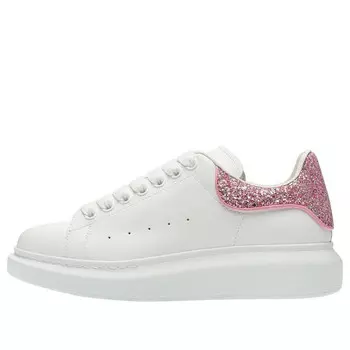Кроссовки oversized sneaker 'white pink glitter' Alexander Mcqueen, белый