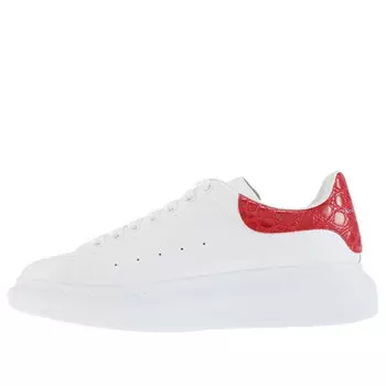 Кроссовки oversized sneaker 'white red crocodile' Alexander Mcqueen, белый