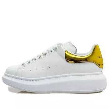 Кроссовки oversized sneaker 'white yellow metallic' Alexander Mcqueen, белый