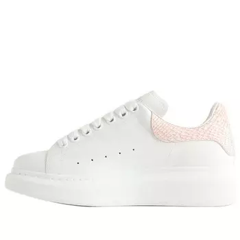 Кроссовки oversized sneakers 'white with pink python spoiler' Alexander Mcqueen, белый