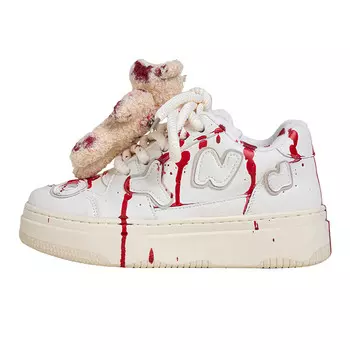 Кроссовки OYNN Young Baby Series Skateboarding Shoes Women's Low-top White, цвет Murder bear color scheme