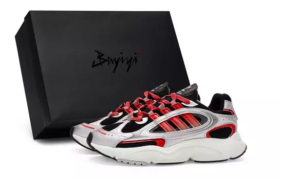 Кроссовки Ozmillen Running Shoes Unisex Low-Top Black/Red Adidas Originals