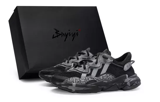 Кроссовки Ozweego Chunky унисекс с низким верхом черного цвета Adidas Originals