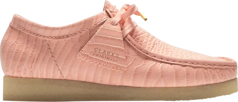 Кроссовки Packer Shoes x Wallabee Pink Croc, розовый