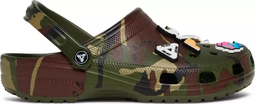 Кроссовки Palace x Classic Clog Jungle Camo, зеленый