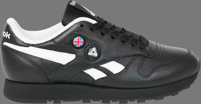Кроссовки palace x classic leather pump 'black' Reebok, черный