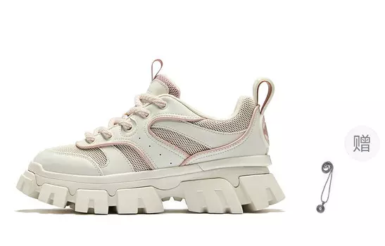 Кроссовки palladium Chunky Sneakers Women's Low-top Pink/white, белый