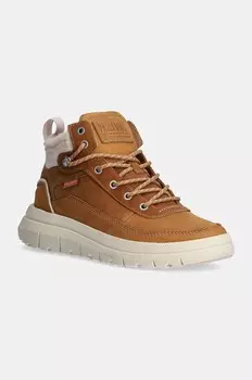 Кроссовки Palladium из замши PALLAFLEX CUFF WARM, коричневый
