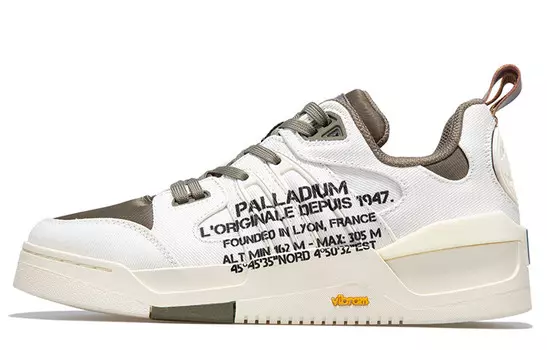 Кроссовки palladium Skateboarding Shoes Men Low-top White/Olive, белый