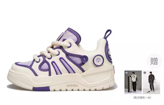 Кроссовки palladium Skateboarding Shoes Unisex Low-top Purple, фиолетовый
