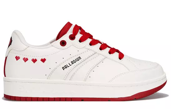 Кроссовки palladium Skateboarding Shoes Women's Low-top Red, белый