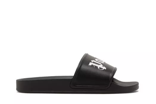 Кроссовки Palm Angels Wmns Pool Slider Black White, черный