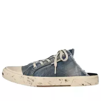 Кроссовки paris distressed denim mule 'blue' Balenciaga, синий