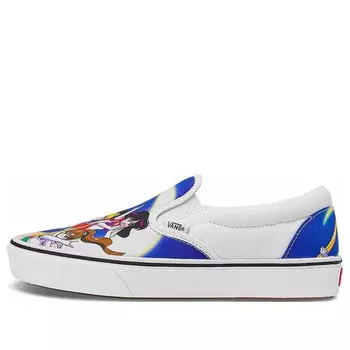 Кроссовки pastel tie dye comfycush slip-on 'white blue' Vans, белый