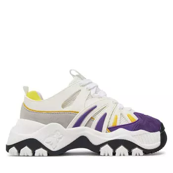 Кроссовки Patrizia Pepe 8Z0043/V005-FE29 Violet/Yellow, белый цвет