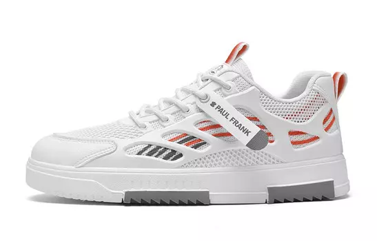 Кроссовки paul frank Skateboarding Shoes Men Low-top, белый/оранжевый
