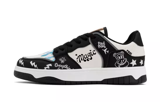 Кроссовки paul frank Skateboarding Shoes Men Low-top, бежевый/черный