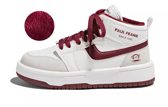 Кроссовки paul frank Skateboarding Shoes Unisex High-top Sauce Red, красный