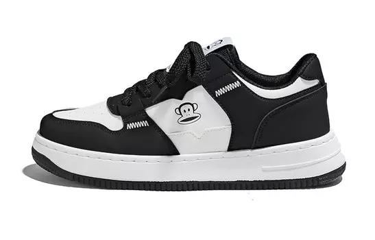 Кроссовки paul frank Skateboarding Shoes Unisex Low-top Black, белый/черный