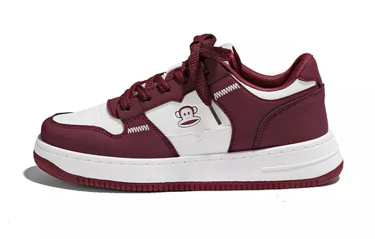 Кроссовки paul frank Skateboarding Shoes Unisex Low-top Burgundy, цвет Burgundy