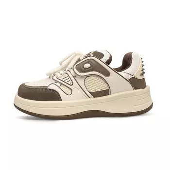 Кроссовки PCMY Skateboarding Shoes Unisex Low-top Vintage Brown, коричневый