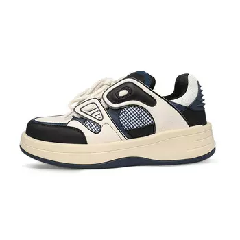 Кроссовки PCMY Skateboarding Shoes Unisex Mid-top Black/white, синий