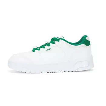 Кроссовки PEAK Cloud Traces Skateboarding Shoes Men Low-top Great White/grass Green, зеленый
