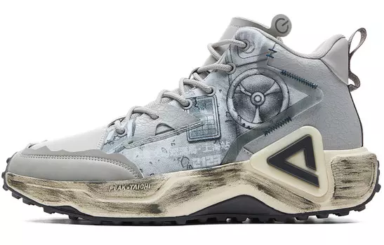 Кроссовки PEAK Guochuang Series Lifestyle Shoes Men High-top Iron Ash, серый